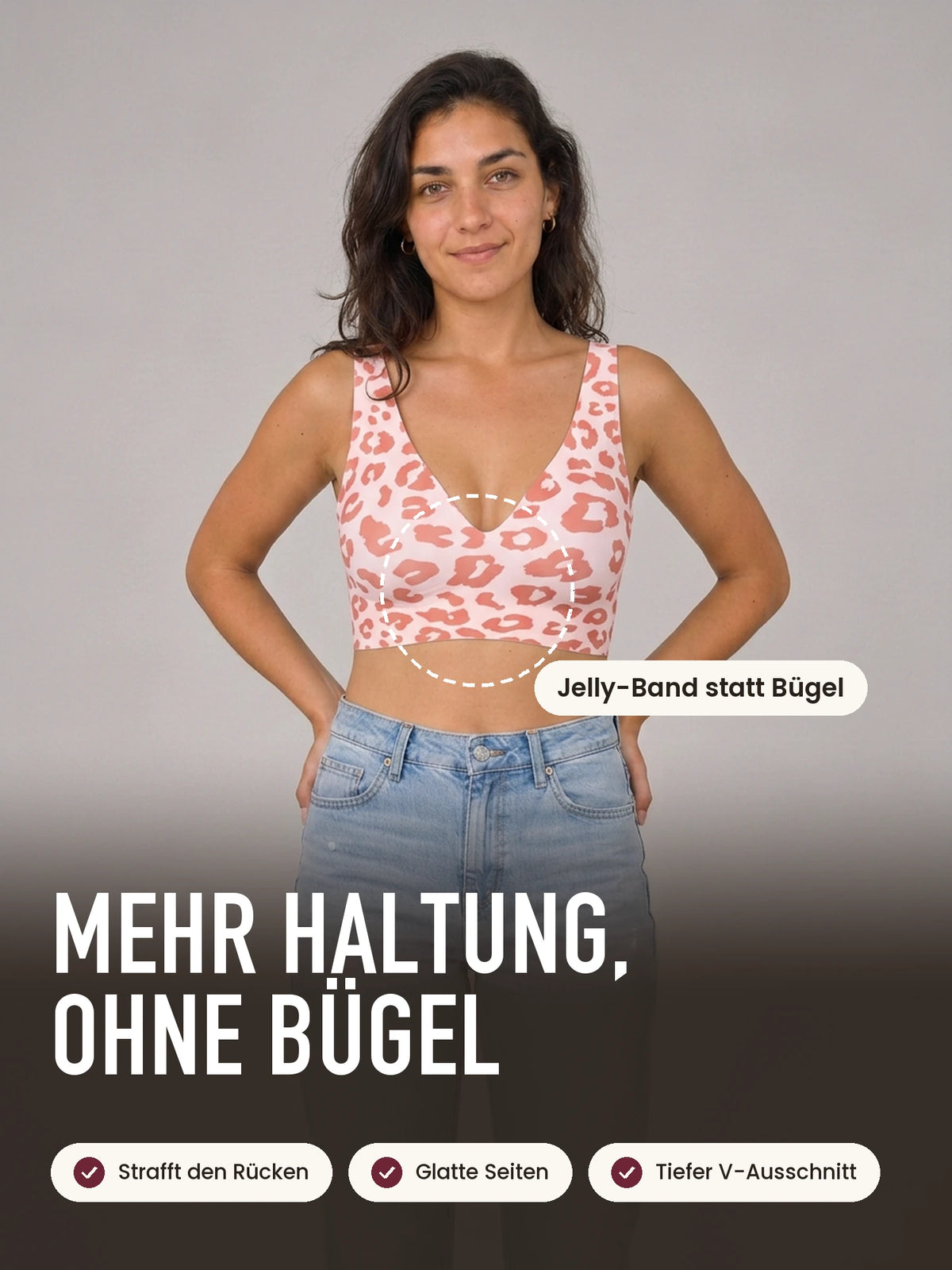 Jelly Bra in Pink Leopard: mehr Haltung, ohne Bügel