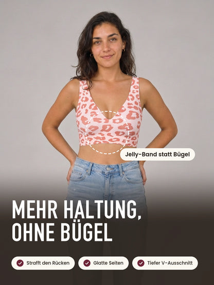 Jelly Bra in Pink Leopard: mehr Haltung, ohne Bügel