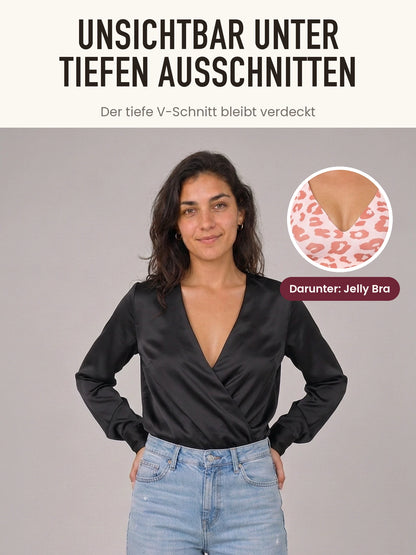 Jelly Bra unsichtbar unter einer Bluse mit tiefem Ausschnitt
