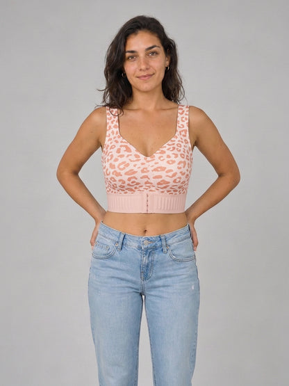 Haltungs-BH in Pink Leopard